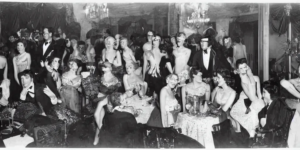 Prompt: venereal parties during the golden age of hollywood