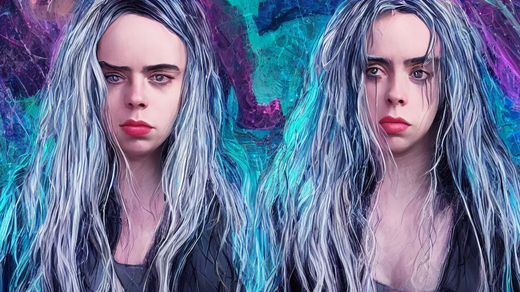 Image similar to billie eilish marry, ceremony, concept art, generated by artificial intelligence, 8K UHD, trending on artstation, extremely detailed