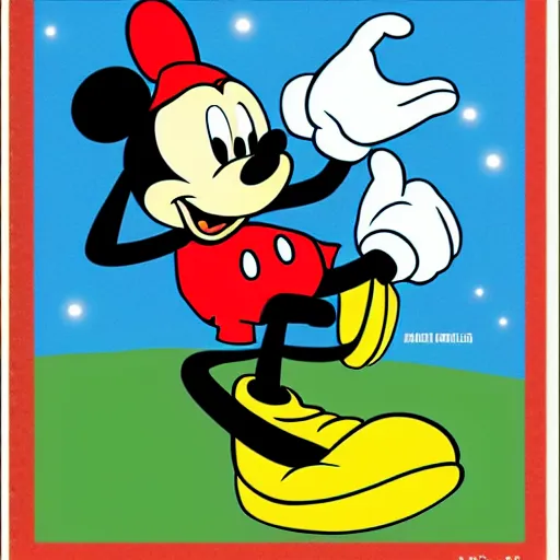 Prompt: mickey mouse in the style of Boys Club by Matt Furie