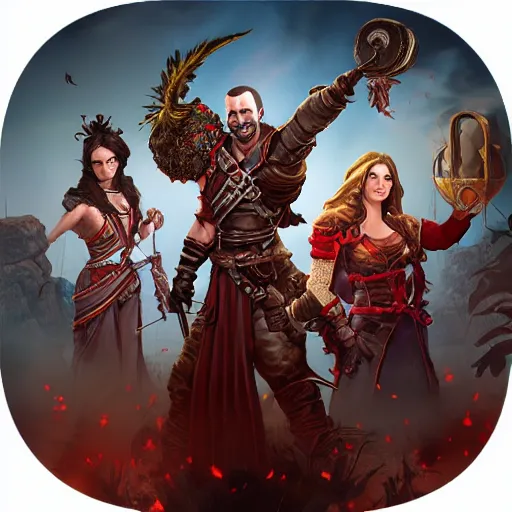 Image similar to divinity original sin 2, div os 2, div 2, group chat icon