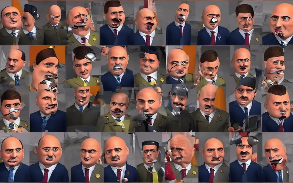 Prompt: alexander lukashenko as minion realistic faces