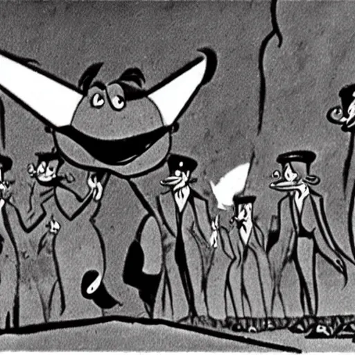 Image similar to a still from a 1 9 3 0 s cartoon