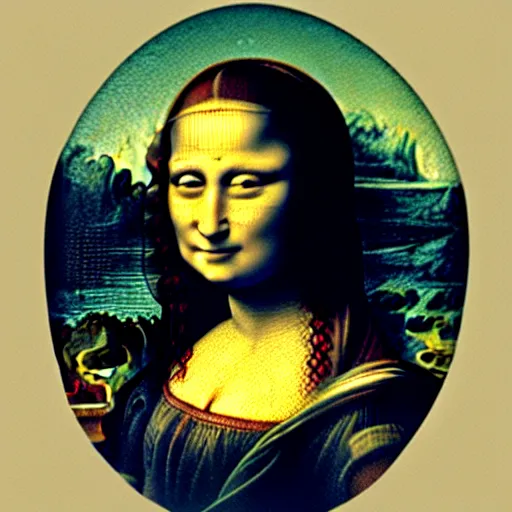 Prompt: Mona Lisa, lithography