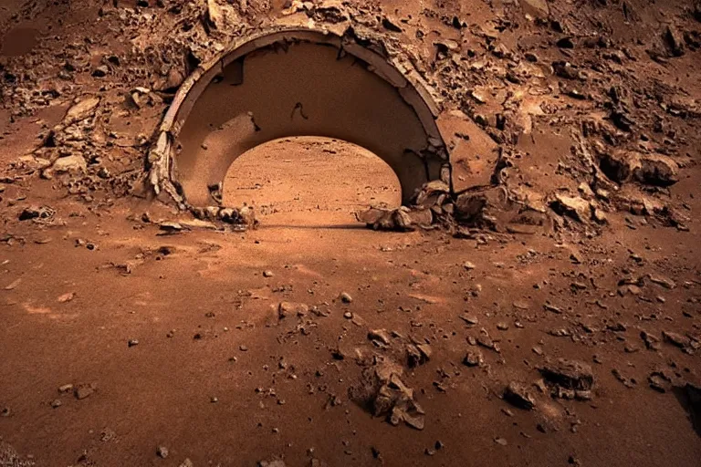 Image similar to a portal gate in the ruins on mars leads to another dimension, portal, gate, dimension, arstation