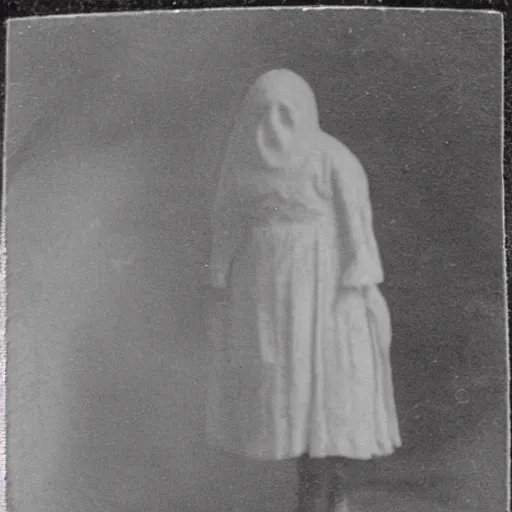 Prompt: very old photo of a ghost