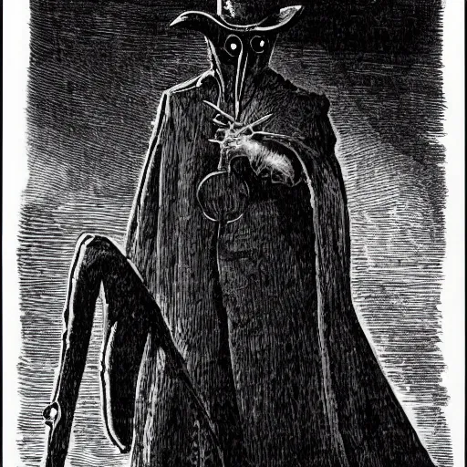 Image similar to plague doctor by joseph clement coll