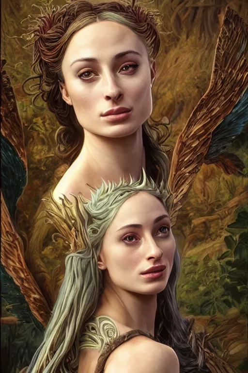 Prompt: A fantasy comic book style portrait painting of, hybrid, Oona Chaplin, Sophie Turner, as an Atlantean, Reptilian Warrior, Mystical Valkyrie, François Boucher, Oil Painting, unreal 5, DAZ, hyperrealistic, octane render, Regal, Refined, Detailed Digital Art, RPG portrait, Michael Cheval, William-Adolphe Bouguereau, Walt Disney (1937), Steampunk, dynamic lighting, Highly Detailed, Cinematic Lighting, Unreal Engine, 8k, HD