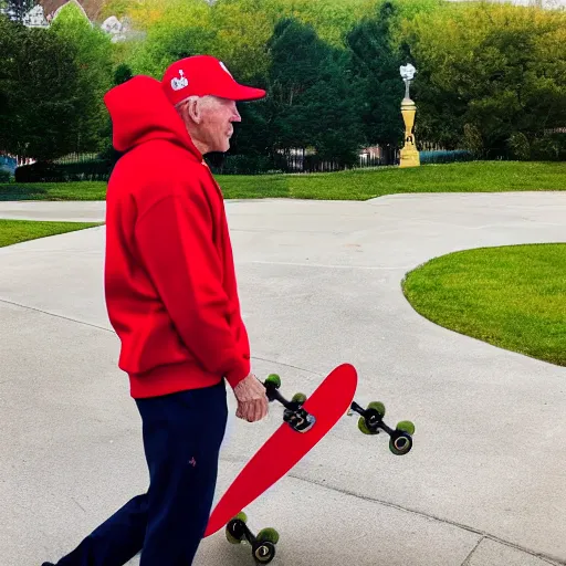 prompthunt: Joe Biden wearing a backwards baseball cap