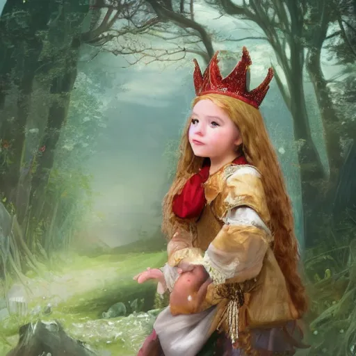 Image similar to a young girl, fantasy world