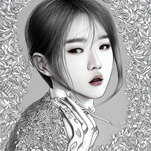 Image similar to the portrait of an absurdly beautiful, graceful, elegant, sophisticated, fashionable young kpop idol made of strawberries and white petals, an ultrafine hyperdetailed illustration by kim jung gi, irakli nadar, intricate linework, bright colors, octopath traveler, final fantasy, unreal engine 5 highly rendered, global illumination, radiant light, detailed and intricate environment