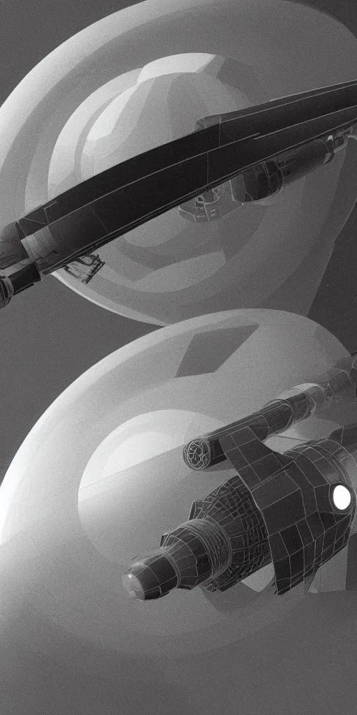 Image similar to hugh ferriss spaceship launch, 3 d, octane, b + w, smooth, pixar,