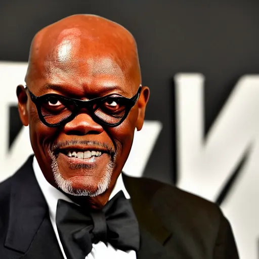 Image similar to samuel l jackson wearing a cute japanese maid dress, 4 k, hyper realistic, japan