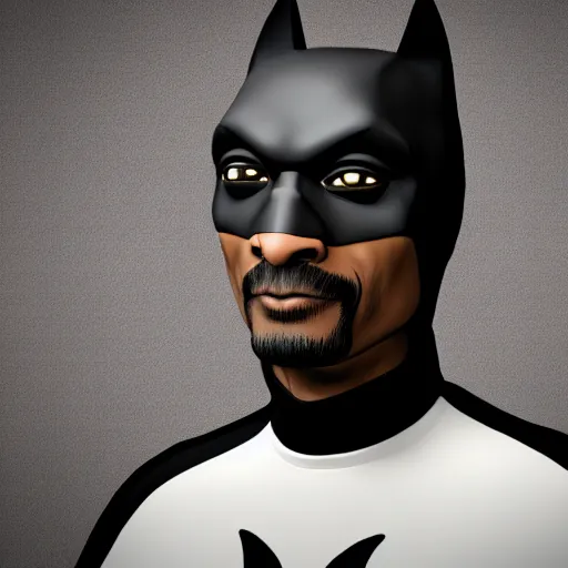 Prompt: 3 d render snoop dog as batman