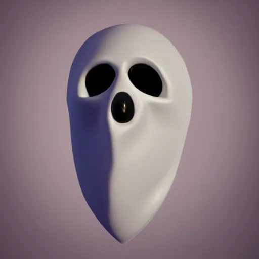 Image similar to plasticine figure of a cute ghostface, 8 k, hdr, artstation trend, photo studio, professional illumination