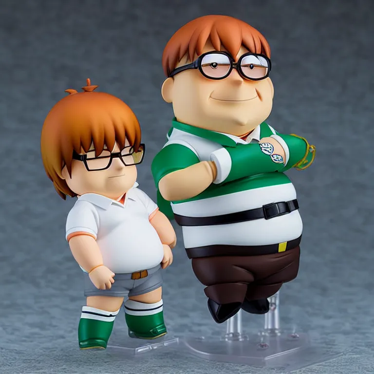 Image similar to peter griffin, an anime nendoroid of peter griffin, figurine, detailed product photo, single subject