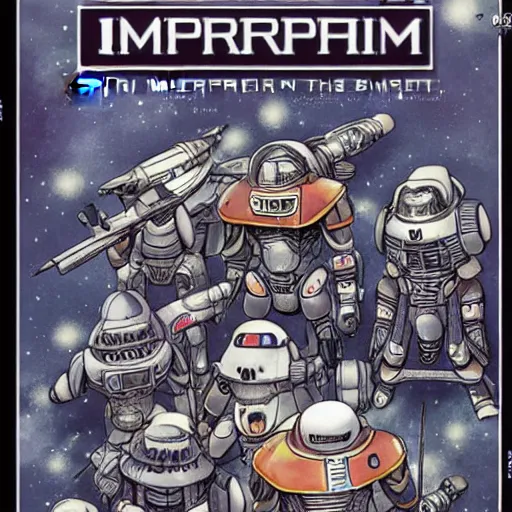 Prompt: imperium space marines, studio ghibli, pulp science fiction illustration