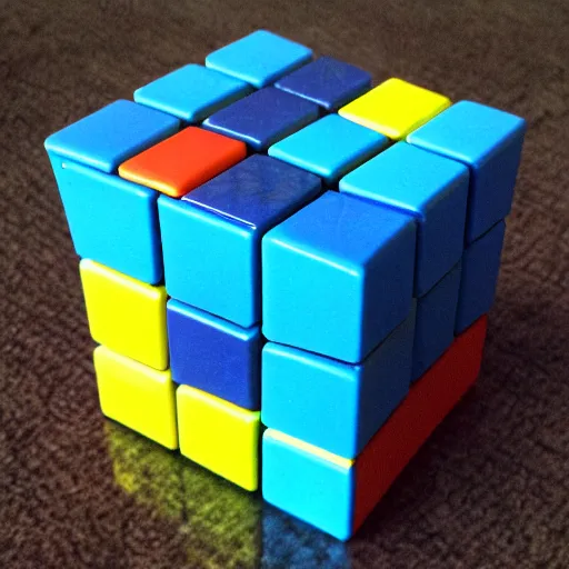 Prompt: sand made rubik cube