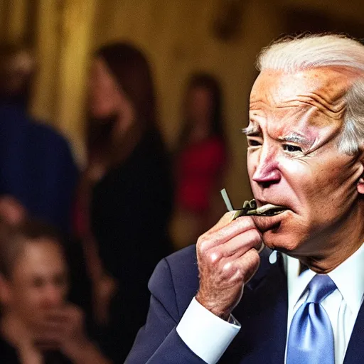 Image similar to joe biden smoking a joint