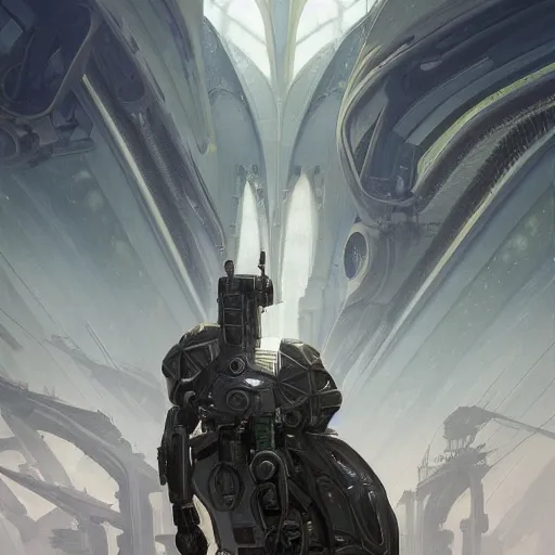 Image similar to A white male of the Gallente race in Eve-Online inside a station of green and silver metal, gorgeous, beautiful, intricate, highly detailed, digital painting, artstation, oppressive lighting, sci-fi concept art, sharp focus, illustration, art by greg rutkowski and alphonse mucha