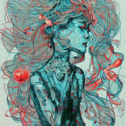 Prompt: artwork by james jean