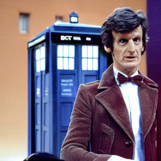 Prompt: the doctor, still from an episode of doctor who, 1 9 8 3