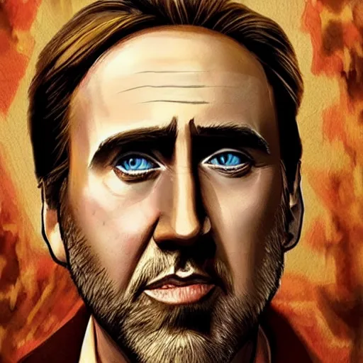 Prompt: a realistic picture of nicholas cage as obi wan kenoby