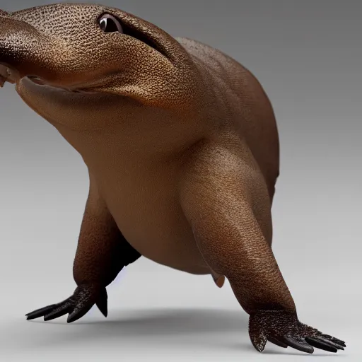 Image similar to 3 d render of a platypus, national geographic, realistic, cinematic lighting, 8 k, cute, adorable