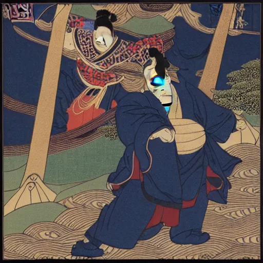 Prompt: Huell Babineaux ukiyo-e highly detailed