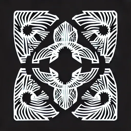 Image similar to vector art for cnc plasma, laser, unique modern summer design