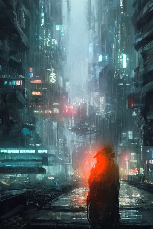 Image similar to an abstract person, vomiting electric waste and trash, blade runner, cyberpunk, lost city, hyper-realistic environment, Epic concept art