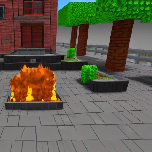 Image similar to gas store simulator, Roblox game scene