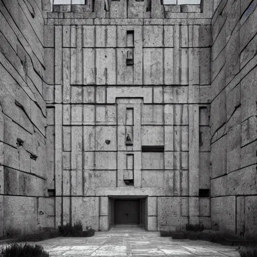 Prompt: castle greyskull, brutalist style, architecture, symmetrical