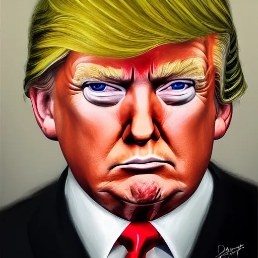 Image similar to portrait donald trump as a baby, fine art, award winning, subtle earthy tones, intricate, elegant, sharp focus, cinematic lighting, digital painting, 8 k concept art, by michael hussar and greg manchess and brom and z. w. gu, 8 k