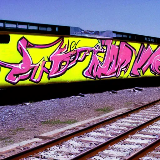 Image similar to adult swim graffiti train, sony mavica mvc fd 8 8