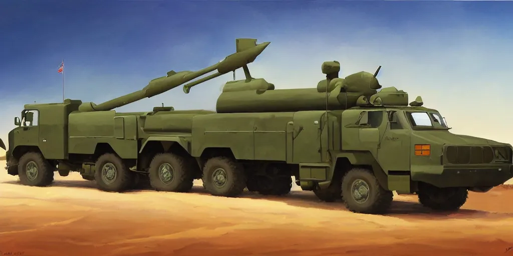 Prompt: one hundred percent accurate image of the himars vehicle by rhads