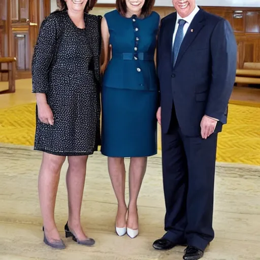 Image similar to photo of a prime minister with two girlfriends