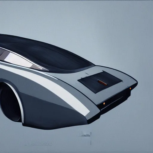 Prompt: Police Spinner, Blade Runner Car, concept art, 2049, illustration by George Hull Design, 8k