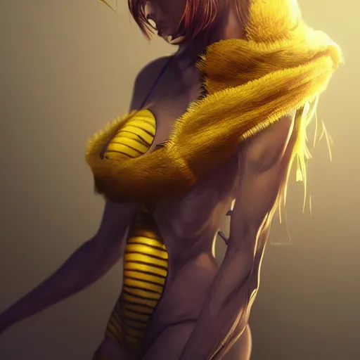 Image similar to anonymous as a bee, award winning creature photography, extremely detailed, artstation, 8 k, sensual lighting, incredible art, wlop, artgerm