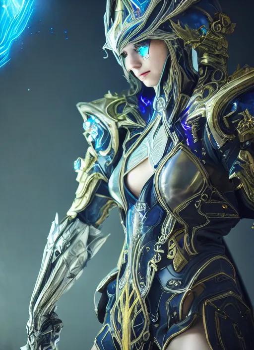 Image similar to photo of a sorceress near mage tower, warframe armor, cyborg, magical dress, fantasy, interesting angle, sharp focus, 8 k high definition, insanely detailed, intricate, intelligent, art by kazuya takahashi, fenghua zhong, sangsoo jeong, kevin hou