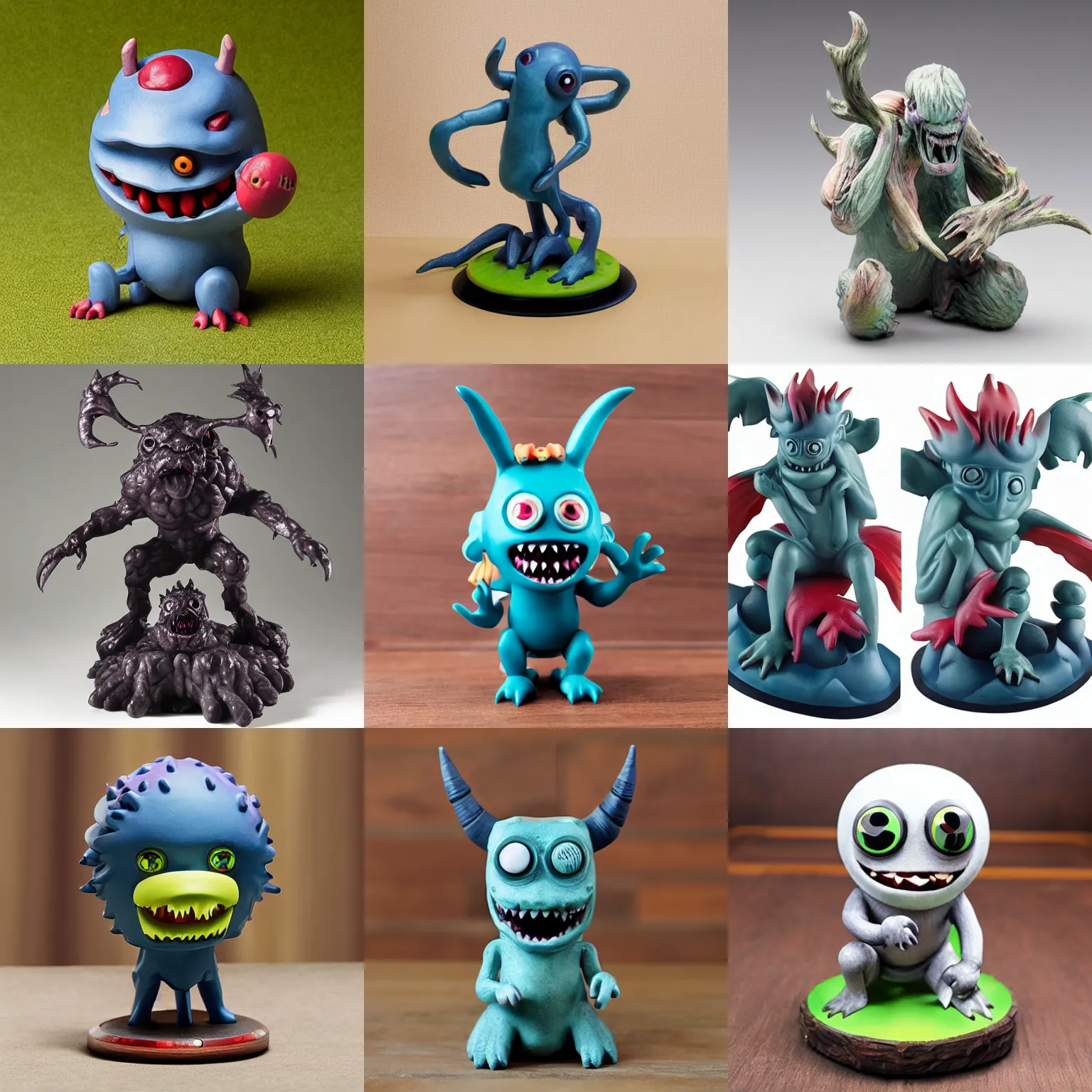 Prompt: hyeronimous bosch monster figurine