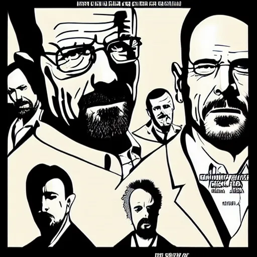 Prompt: Breaking Bad, “One Minute,” Season 3, Episode 7 as vertigo comic,