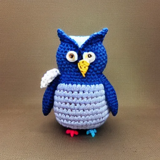 Image similar to a owl amigurumi