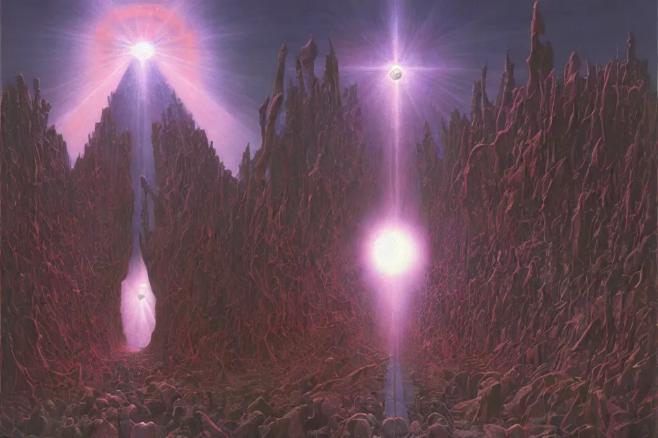 Image similar to divine light, wayne barlowe.