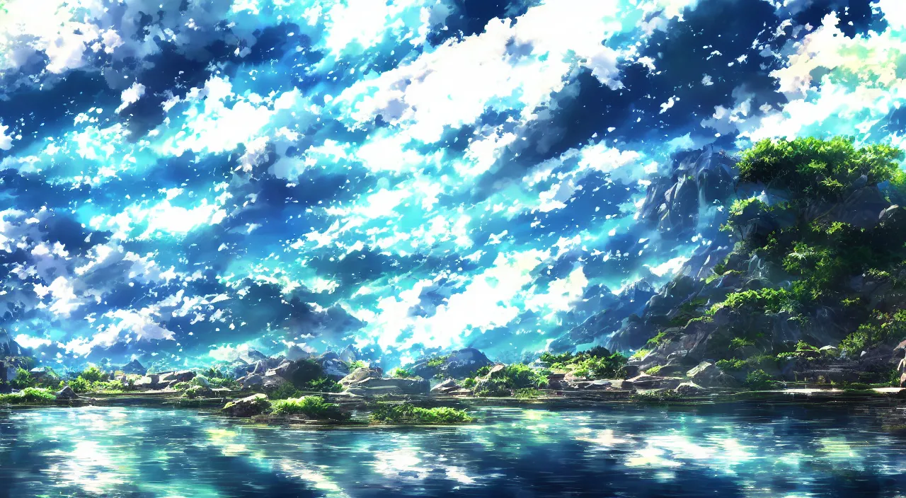 Prompt: anime landscape wallpaper