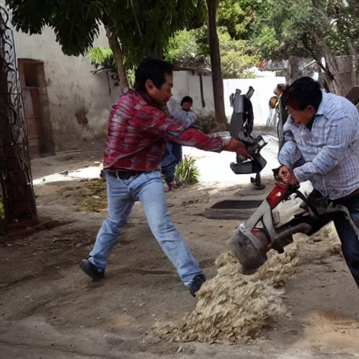 Prompt: Oaxaca chainsaw massacre