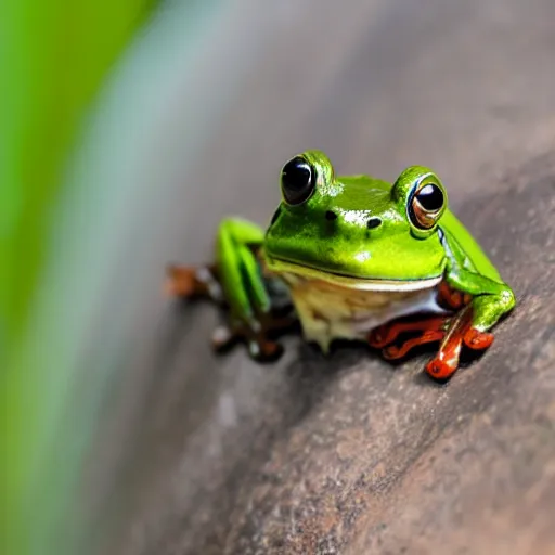 Image similar to photo of a rare three - eyed frog