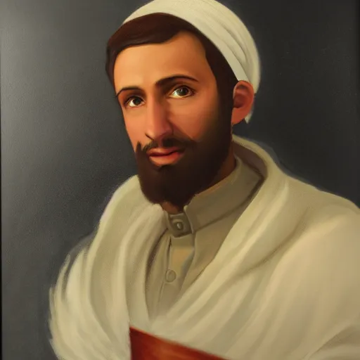 Image similar to painting of muslim joseph smith, 4 k