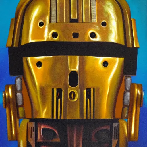 Prompt: painting of c - 3 p 0, 3 d