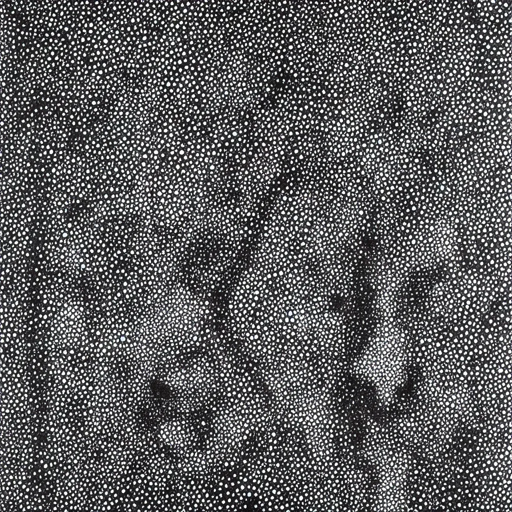 Image similar to face made out of planet, faceless people dark, dots, drip, stipple, pointillism, technical, abstract, minimal, style of francis bacon, asymmetry, pulled apart, cloak, hooded figure, made of dots, abstract, balaclava