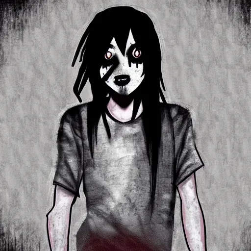 Jeff the Killer, creepypasta character, horror monster, creepy design,  serial killer Art Print